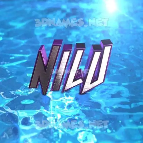 nilu in Water 2015 style - 3D name wallpaper