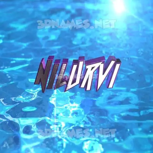 nilurvi in Water 2015 style - 3D name wallpaper nilurvi in Water 2015 style - 3D name wallpaper