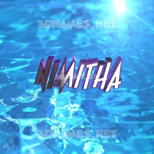 nimitha in Water 2015 style - 3D name wallpaper