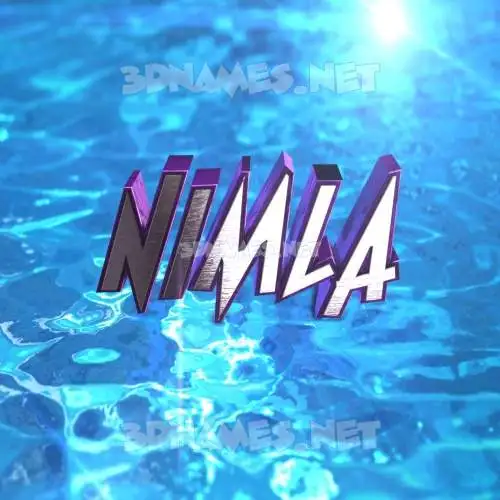 nimla in Water 2015 style - 3D name wallpaper nimla in Water 2015 style - 3D name wallpaper