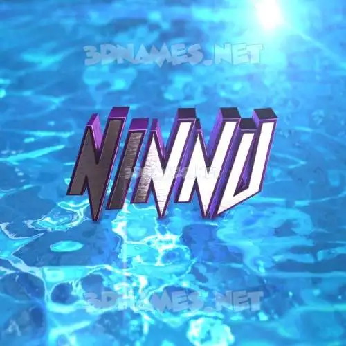 ninnu in Water 2015 style - 3D name wallpaper