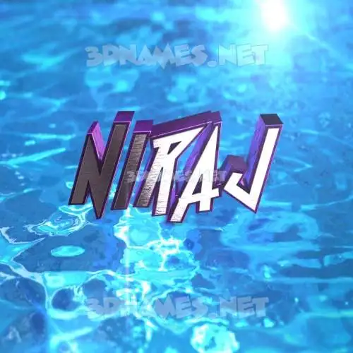niraj in Water 2015 style - 3D name wallpaper