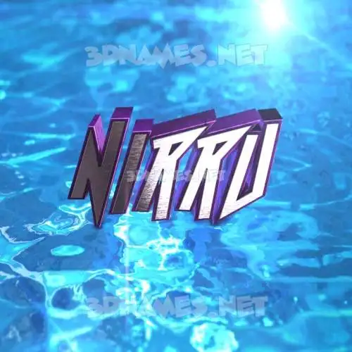 nirru in Water 2015 style - 3D name wallpaper