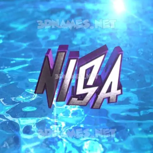 nisa in Water 2015 style - 3D name wallpaper