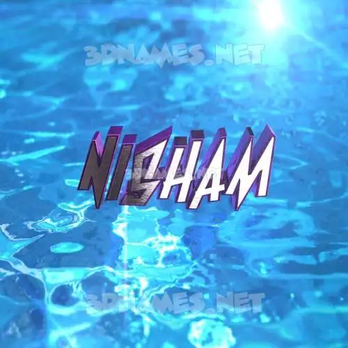 nisham in Water 2015 style - 3D name wallpaper nisham in Water 2015 style - 3D name wallpaper