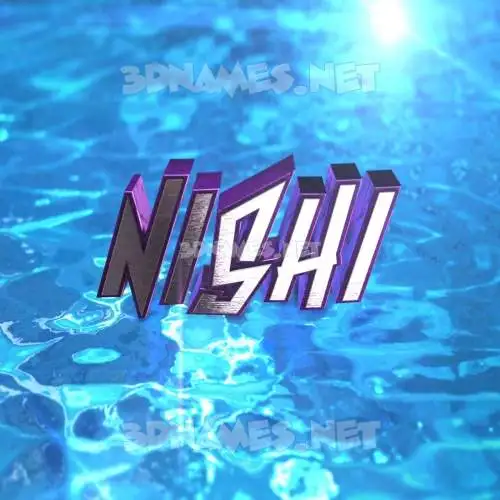 nishi in Water 2015 style - 3D name wallpaper