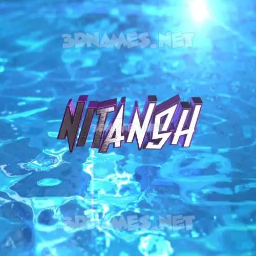 nitansh in Water 2015 style - 3D name wallpaper nitansh in Water 2015 style - 3D name wallpaper