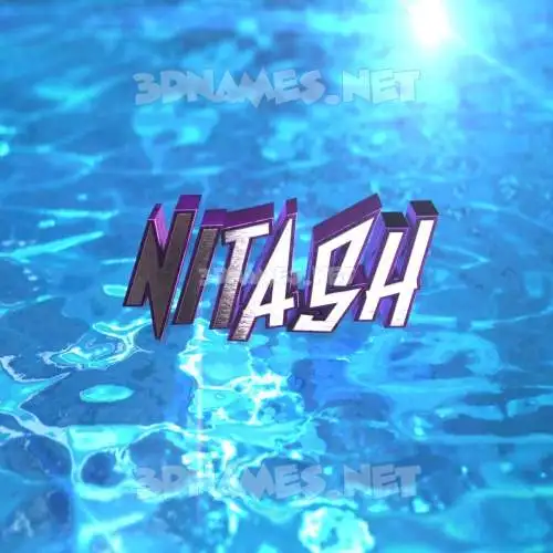 nitash in Water 2015 style - 3D name wallpaper nitash in Water 2015 style - 3D name wallpaper