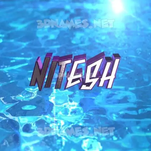 nitesh in Water 2015 style - 3D name wallpaper