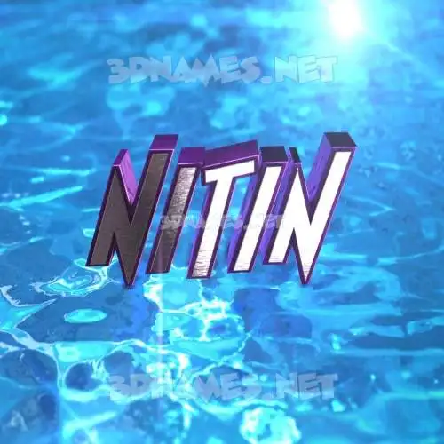 nitin in Water 2015 style - 3D name wallpaper nitin in Water 2015 style - 3D name wallpaper