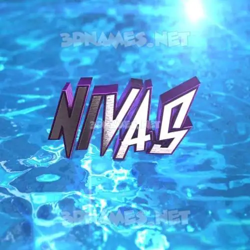 nivas in Water 2015 style - 3D name wallpaper