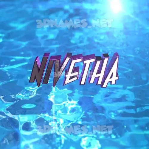 nivetha in Water 2015 style - 3D name wallpaper nivetha in Water 2015 style - 3D name wallpaper