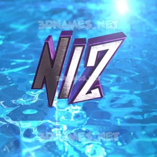 niz in Water 2015 style - 3D name wallpaper niz in Water 2015 style - 3D name wallpaper