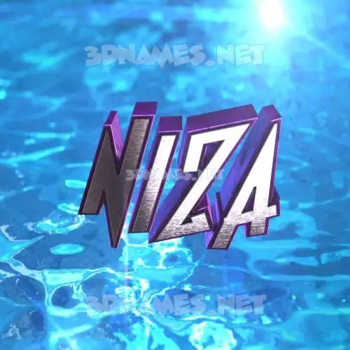 niza in Water 2015 style - 3D name wallpaper