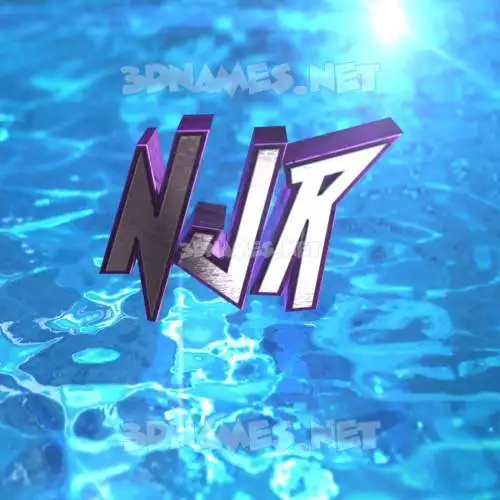 njr in Water 2015 style - 3D name wallpaper