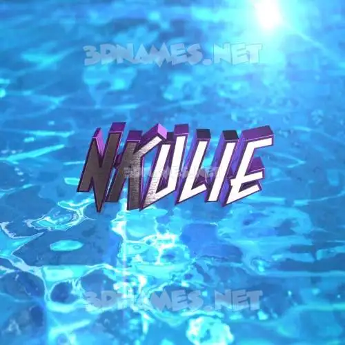nkulie in Water 2015 style - 3D name wallpaper