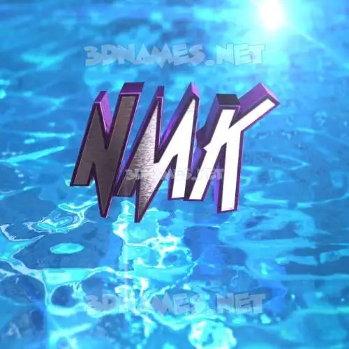 nmk in Water 2015 style - 3D name wallpaper