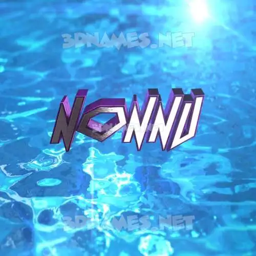 nonnu in Water 2015 style - 3D name wallpaper nonnu in Water 2015 style - 3D name wallpaper