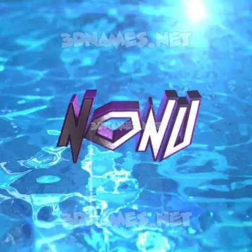 nonu in Water 2015 style - 3D name wallpaper