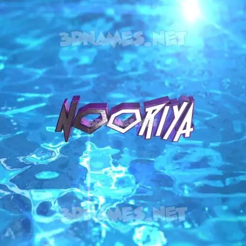 nooriya in Water 2015 style - 3D name wallpaper