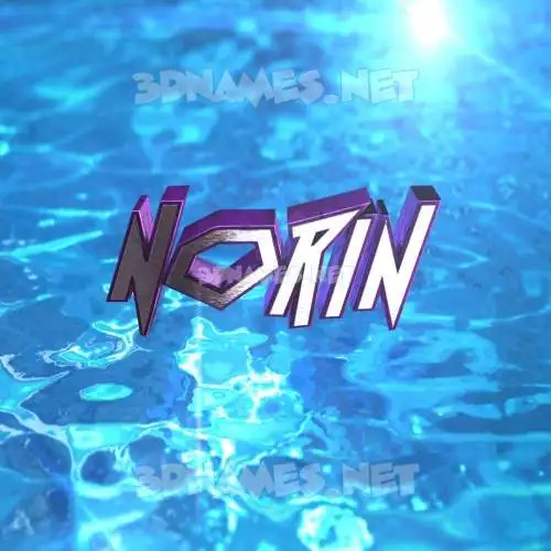 norin in Water 2015 style - 3D name wallpaper