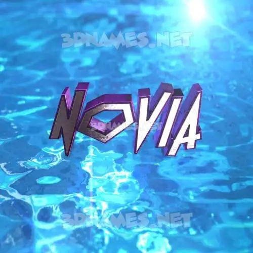 novia in Water 2015 style - 3D name wallpaper