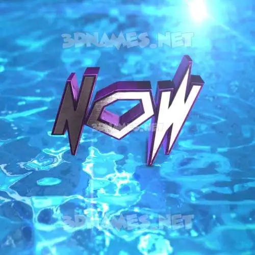 now in Water 2015 style - 3D name wallpaper now in Water 2015 style - 3D name wallpaper