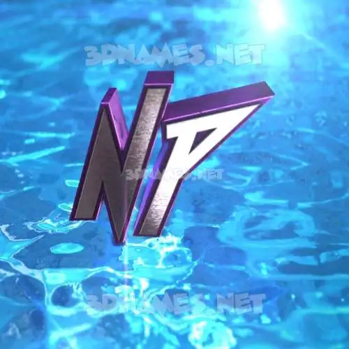 np in Water 2015 style - 3D name wallpaper