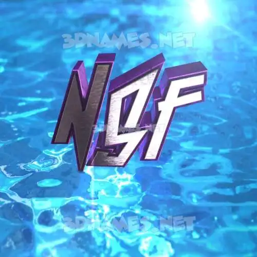 nsf in Water 2015 style - 3D name wallpaper