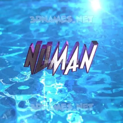 numan in Water 2015 style - 3D name wallpaper numan in Water 2015 style - 3D name wallpaper