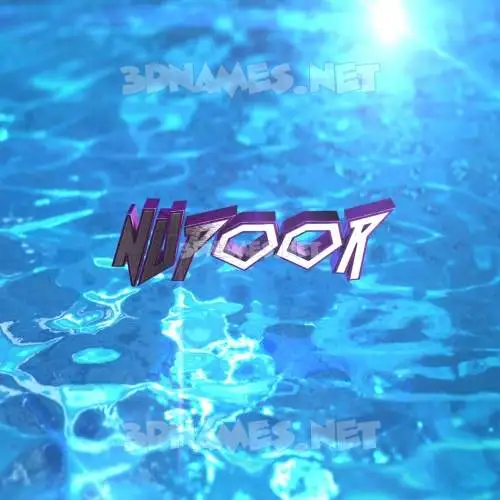 nupoor in Water 2015 style - 3D name wallpaper
