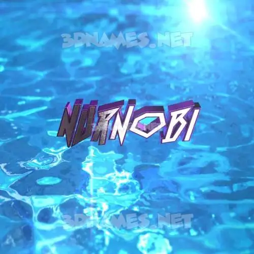 nurnobi in Water 2015 style - 3D name wallpaper nurnobi in Water 2015 style - 3D name wallpaper
