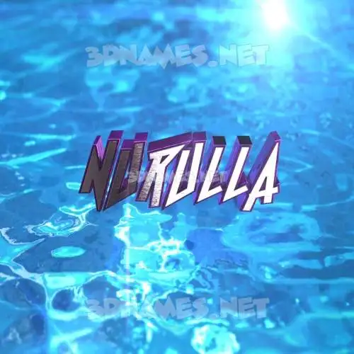 nurulla in Water 2015 style - 3D name wallpaper