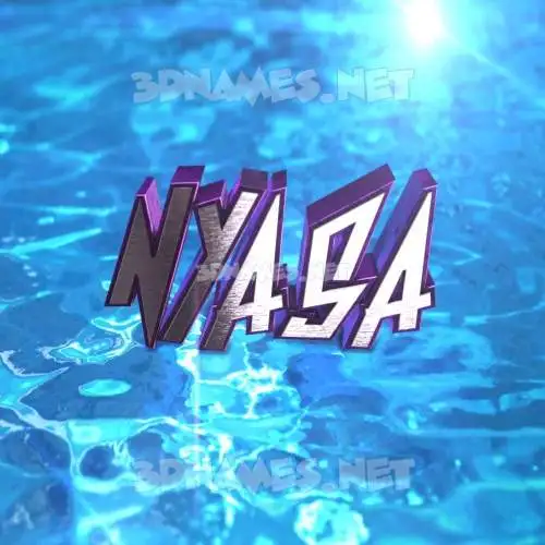 nyasa in Water 2015 style - 3D name wallpaper nyasa in Water 2015 style - 3D name wallpaper