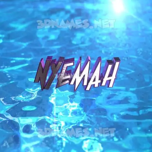 nyemah in Water 2015 style - 3D name wallpaper