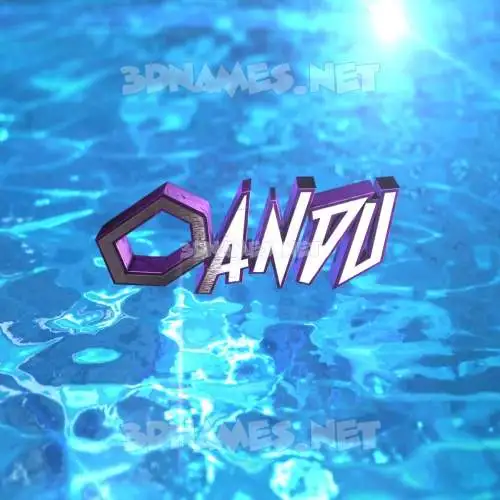 oandu in Water 2015 style - 3D name wallpaper