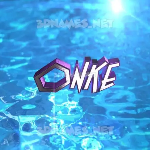 onke in Water 2015 style - 3D name wallpaper