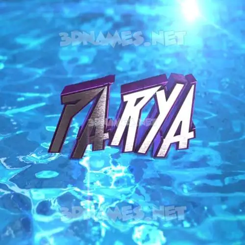 parya in Water 2015 style - 3D name wallpaper