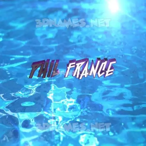 phil france in Water 2015 style - 3D name wallpaper phil france in Water 2015 style - 3D name wallpaper