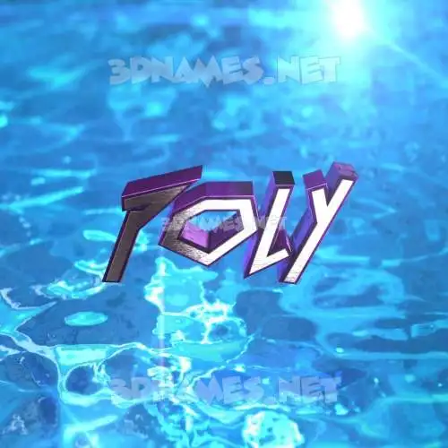 poly in Water 2015 style - 3D name wallpaper poly in Water 2015 style - 3D name wallpaper