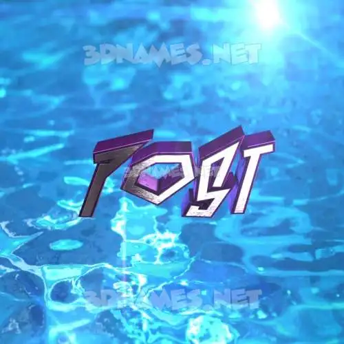 post in Water 2015 style - 3D name wallpaper