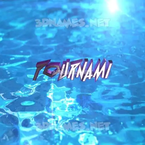 pournami in Water 2015 style - 3D name wallpaper