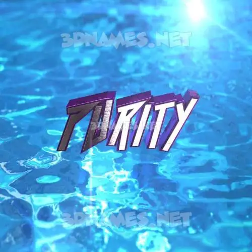 purity in Water 2015 style - 3D name wallpaper
