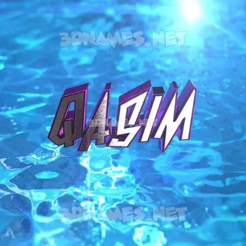 qasim in Water 2015 style - 3D name wallpaper qasim in Water 2015 style - 3D name wallpaper