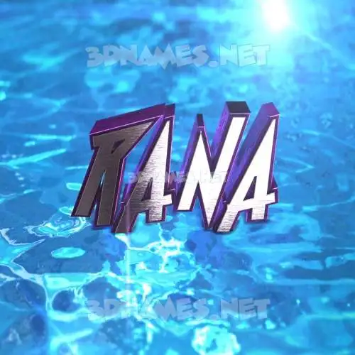 rana in Water 2015 style - 3D name wallpaper rana in Water 2015 style - 3D name wallpaper