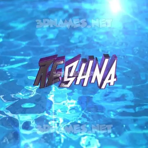reshna in Water 2015 style - 3D name wallpaper reshna in Water 2015 style - 3D name wallpaper