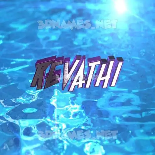 revathi in Water 2015 style - 3D name wallpaper