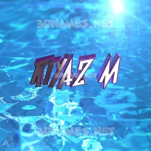 riyaz m in Water 2015 style - 3D name wallpaper riyaz m in Water 2015 style - 3D name wallpaper