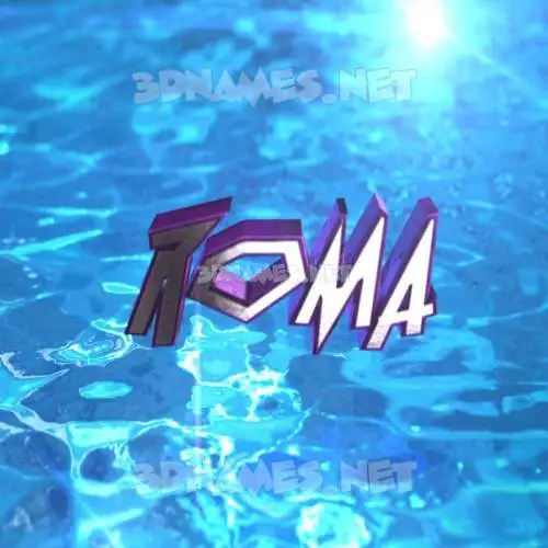roma in Water 2015 style - 3D name wallpaper