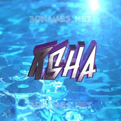 rsha in Water 2015 style - 3D name wallpaper